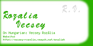 rozalia vecsey business card