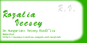 rozalia vecsey business card